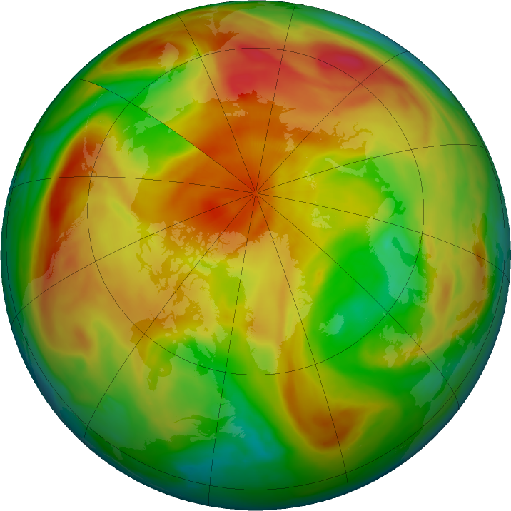 Arctic ozone map for 19 April 2023